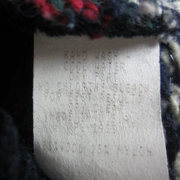 Vtg Alps Womens L Red Green Navy White Wool Nordic Cardigan Sweater Holiday Ski - Picture 7 of 14